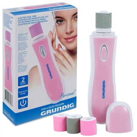GRUNDIG Elektrische Nagelfeile avec 3 Polierrollen Feilen et Formen