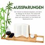 alpina Salle de Bain Planche Bois - Plateau de Bain 50-92 x 18 x 4 cm - Decoration Salle de Bain Bambou avec Support de Livre et