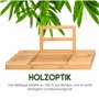 alpina Salle de Bain Planche Bois - Plateau de Bain 50-92 x 18 x 4 cm - Decoration Salle de Bain Bambou avec Support de Livre et