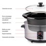 Alpina Mijoteuse Electrique - 3,5 litres - 3 Niveaux de Chaleur - Ceramique/Inox, Argenté