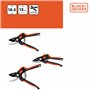 BLACK+DECKER Cisaille de Jardin - Ciseaux à Bois - Secateur de Jardin avec Lames en acier trempé - Branches d'un Diamètre de 13 