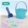 Eddy Toys Jouets de Plage - Jouets de Sable avec Seau, Pelle et Moules à Sable - Thème des Animaux et des Dinosaures - pour la P