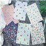 24 Feuilles de Papier à Lettres et 12 Enveloppes, Papiers Lignés avec 6 Motifs Floral Animal Différents, Papier de Correspondanc