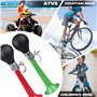 Mein HERZ 2 Pcs Sonnette de vélo Cloche Sonnette de vélo vélo Klaxon en métal, Klaxon à air pour vélo en métal chromé avec Poire