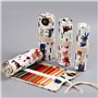 Sac a Crayon de Toile, 48 Trous Pochette pour Crayons, Trousse à crayons à motif animalier, Trousses Crayons Rouleau, Trousse de