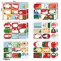 Flycppo Étiquette Cadeau Noël,24 Feuilles D'autocollants D'étiquettes de Noël, 216 Pièces D'étiquettes-Cadeaux Autocollants Etiq