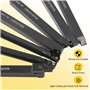21 pièces 10 x 10 mm Porte-Outil De Tournage，Tournage en Carbure Multifonctionnel Support Alésoir avec Inserts De Carbure, pour 
