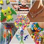 Mélange de 600 perles poney de 6 x 9 mm en acrylique multicolores pour loisirs créatifs,tressage de cheveux,bijoux,décoration DI