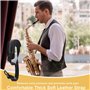 Sangle rembourrée pour saxophone avec crochet en métal - confortable et pratique - Sangle de transport noire