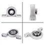 4 Pièces Bloc D'oreiller de Roulement à Billes en Alliage de Zinc, Roulement Tréteau Diamètre 10 mm, Bride Alésage Auto Support 