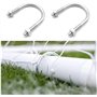 Bebochoi 12 Pièces 304 Acier Inoxydable Boulons En U, U-Bolts avec Écrous, pour Fixation des Tuyaus ou comme Accessoires de Bate