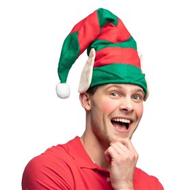 Boland 13305 - Bonnet de Père Noël avec oreilles d'elfe et pompon