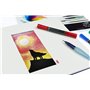Kangaro Papier aquarelle A3 300 g 16 feuilles, blanc crème, collé sur 3 côtés K-5303