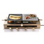 Bestron Raclette grill XL, appareil à raclette électrique jusqu'à 8 personnes avec pierre naturelle et plaque de grill à revêtem