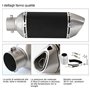 Vanwoke Silencieux Moto Universel 38-51mm, Pot d'échappement universel pour moto, avec amovible DB Killer, Petit Hexagon Oblique