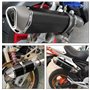 Vanwoke Silencieux Moto Universel 38-51mm, Pot d'échappement universel pour moto, avec amovible DB Killer, Petit Hexagon Oblique