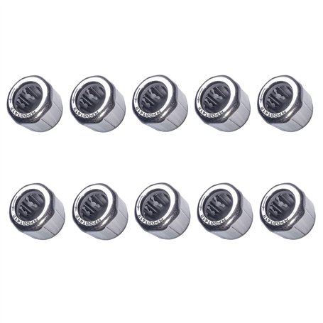 TUZUK Lot de 10 Roulements à Aiguilles HF081412 Anneau Extérieur Octogonal Unidirectionnel Roulement à Aiguilles 8x14x12mm pour