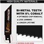 lames de scie sabre récipro en acier bi-métal avec cobalt pour couper des bou