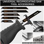 FANTICDE Lot de 10 lames de scie sabre pour métal, lames de scie sabre récipro en acier bi-métal avec cobalt pour couper des bou