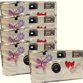 5 x PHOTO PORST appareils photo jetables pour 27 photos avec flash