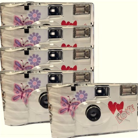 5 x PHOTO PORST appareils photo jetables pour 27 photos avec flash