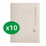 Jalema 3882111 - Pack de 10 Chemises Dossiers écologiques avec 3 rabats A4 | 226 g/m² | Tree Free Secolor | 310 x 230 mm | Beige