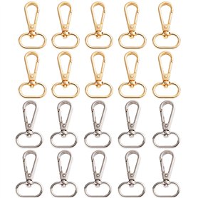 sylbx 20 Pièces Crochet Pivotant Fermoir Sac Fermoirs Mousquetons Pivotants Mousqueton Sac a Main