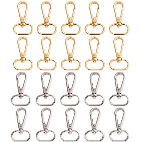 sylbx 20 Pièces Crochet Pivotant Fermoir Sac Fermoirs Mousquetons Pivotants Mousqueton Sac a Main