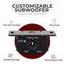 Caliber Haut Parleur Voiture - Caissons de Basse 500W - Subwoofer Voiture - 100W RMS - Noir - 290 x 210 x 72 mm