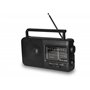 Caliber Mini Radio Portable - Radio FM/AM - Radio Vintage Retro - Poste Radio Portable avec Prise Casque - Piles - Argent