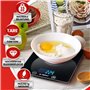 Alpina Balance de Cuisine Numérique - Jusqu'à 15 kg par Incréments de 1 g - 22,5 x 18,5 x 2 cm - Fond en Verre Trempé - g, kg, m