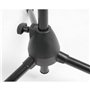 Vonyx MS10 Pied de Microphone Noir avec Support de Microphone, Haute Qualité, Noir, Matériel Professionnel, Réglable à Souhait, 