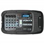 VONYX PSS302 Sono Portable 10" SD/USB/MP3/BT avec Pieds - Amplificateur Intégré - Mini Table de Mixage Intégrée - Puissance de 3