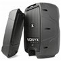 VONYX PSS302 Sono Portable 10" SD/USB/MP3/BT avec Pieds - Amplificateur Intégré - Mini Table de Mixage Intégrée - Puissance de 3