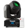Beamz Panther 25 Lyre Spot LED - LED CREE Blanche 12W, Faisceau 12°, 5, 9 ou 11 Canaux DMX, Roue de 7x Gobos, 7 Couleurs + Blanc