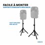 VONYX LS02K Petits Pieds d'Enceintes, Pied d'Enceinte Insert 35mm, 5 Hauteurs Réglables Entre 66cm et 111cm, Système de Verrouil