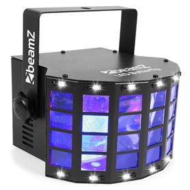 Beamz Butterfly avec Stroboscope - Projecteur 3x LED RVB