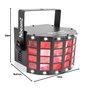 Beamz Butterfly avec Stroboscope - Projecteur 3x LED RVB, 3W chacune, Effet 2 en 1, Stroboscope 14 LED, Show Préprogrammés, Plug