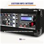 Power Dynamics PDM-C405A Table de Mixage Amplifiée 800 Watts - 4 Canaux, Connexion sans Fil Bluetooth, USB/SD, Réglages Graves/A