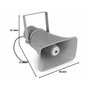 Power Dynamics HS20 - Haut-Parleur à Pavillon, Idéal pour Système de Sonorisation, 100V, Livré avec Support de Montage