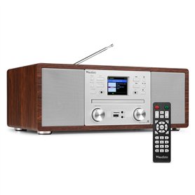 Audizio Avola Radio Internet WiFi avec Lecteur CD et Bluetooth - Aluminium