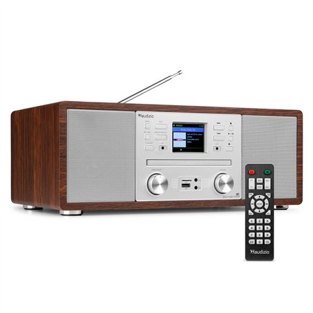 Audizio Avola Radio Internet WiFi avec Lecteur CD et Bluetooth - Aluminium