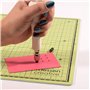 Vaessen Creative 2137-001 Poinçon avec 3 Extrémités Métal/Plastique Blanc 15.4 x 4.5 x 3.2 cm