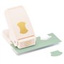 Vaessen Creative Perforatrice Heavy-Duty Whale-Tail Tab, Blanca-Or, One size