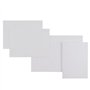 Florence Cartes et Enveloppes Papier Cartonné - A6 - Blanc - 50 pcs - 300/120 g/m² - 50 Autocollants Ronds ⌀ 6 cm - Cartes Vierg