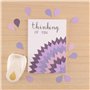 Florence Cartes et Enveloppes Papier Cartonné - A6 - Blanc - 50 pcs - 300/120 g/m² - 50 Autocollants Ronds ⌀ 6 cm - Cartes Vierg