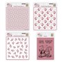 Nellie's Choice Pochoirs et Tampons Transparents en Silicone pour Pâques et Printemps 6 Pcs - Scrapbooking Matériel et Journalin
