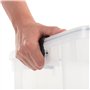 Iris Ohyama, Boite Rangement Hermétique, 20L, Lot de 3, Transparent, Couvercle avec Joint Etanche, 4 Clips de Fermeture, Empilab