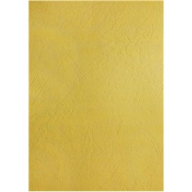 Pavo - Boîte de 100 Plats de couvertures A4 grain cuir 250 g Jaune