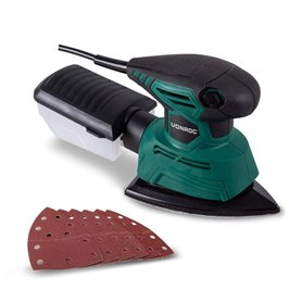 VONROC Ponceuse Triangulaire Multifonction 130 W - Ponceuse à Paume - Ponçage Précis et Rapide - Ponceuse Multifonction Avec Boi